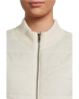 Petite Sleeveless Quilted Front Full Zip Sweater Vest