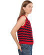 Isla Striped Button Front Vest