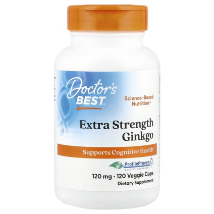 Doctors Best, гинкго, 120 мг, 120 вегетарианских капсул