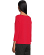 3/4 Sleeve Draped Neck Knit Top