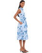 Sleeveless Self Tie Cotton A-Line Midi