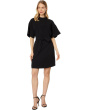 Drop Shoulder Moch Neck Dress