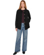 Long Sleeves Mix Media Oversized Shacket