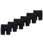 Спортивные боксерские трусы из микрофибры длиной 6 упаковок черного цвета