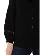 Long Sleeve Popover Shirred Blouse