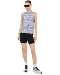 Geometric Blur Print Sleeveess Top