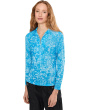 Bubbles Print Long Sleeve Sunsense 1/4 Zip Top