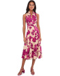 Sleeveless Floral Scuba Aline