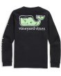Glow-In-The-Dark Franken-Whale Long Sleeve Pocket Tee (Toddler/Little Kid/Big Kid)