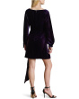 Tie-Front Velvet Cocktail Dress
