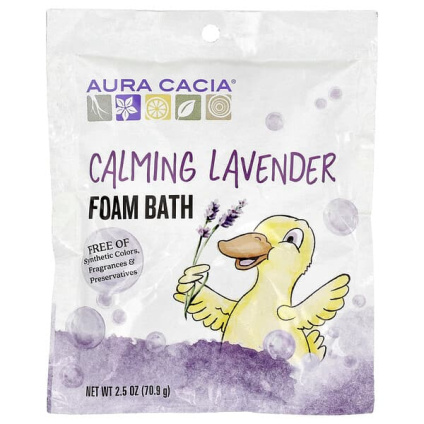 Aura Cacia, пена для ванны c расслабляющим эффектом, аромат лаванды, 70,9 г (2,5 унции)