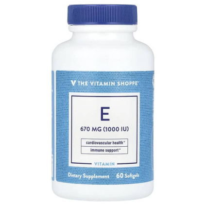 The Vitamin Shoppe, Витамин E, 670 мг (1000 МЕ), 60 мягких таблеток