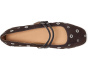 The Greta Double-Strap Ballet Flat in Eyelet-Embellished Leather