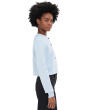 Raglan-Sleeve Cropped Cardigan in Merino Wool