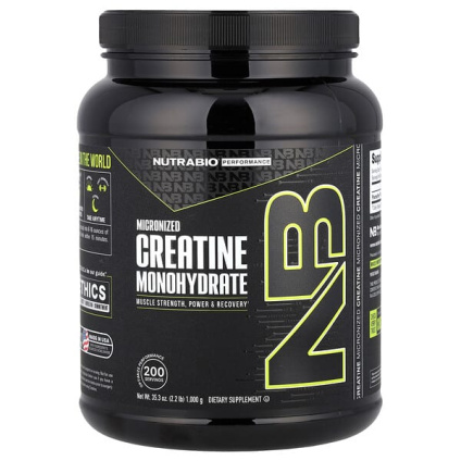 NutraBio, Performance, микронизированный моногидрат креатина, 1000 г (35,3 унции)