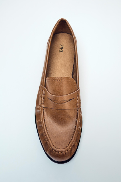 Zara МЯГКИЕ МОКАСИНЫ СО СБОРКОЙ 526044930-105-35