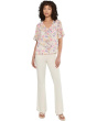 Flutter Sleeve Ruffled Short Sleeve Top