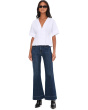 30" Hannah High-Rise Flare Jeans with Mini Patch Pockets