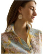 Linen Roll-Tab Sleeve Tunic
