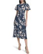 Flutter Sleeve Floral Midi