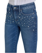 Marilyn Straight Faux Pearl Jeans in Lake Notre-Dame