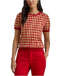Houndstooth Short Sleeve Sweater