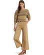 Stretch Chino Wide-Leg Cropped Pants