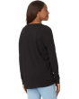 V-Neck Long Sleeve Princess Seam Rib Mix Tee