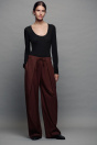 Zara БРЮКИ С ДЕКОРАТИВНЫМИ СКЛАДКАМИ ZW COLLECTION гранатового ЦВЕТА