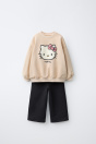 Zara СВИТСЕТ HELLO KITTY SANRIO кремового цвета