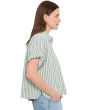 Striped Oversized Button Down Dolman