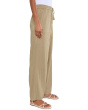 Mid-Rise Pull-On Drawstring Waistband Wide Leg Pants 30in Inseam