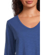 Garment Dye Tees - Long Sleeve V-Neck Knit Top