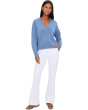 Stella High-Rise Fab Ab Flare Front Pin Tuck in Off White
