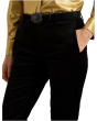 Petite Stretch Velvet Cropped Pants