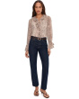 Long Sleeve Ruffle Front Woven Shirt