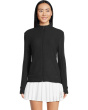 Textured Waffle Knit Full-zip Jacket