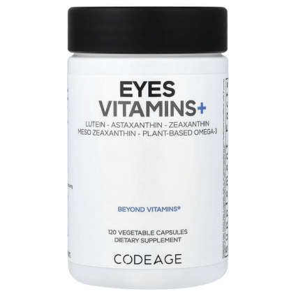 Codeage, Eyes Vitamins+, витамины для глаз, 120 растительных капсул