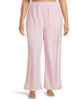 Plus Minky Fleece Long Sleeve Notch Top & Long Pants Set