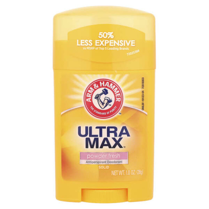 Arm & Hammer, UltraMax™, дезодорант-антиперспирант, твердый, со свежим ароматом пудры, 28 г (1 унция)