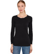 Long Sleeve Twisted Scoopneck Tee