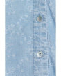 3/4 Sleeve Button Front Shirred Woven Top