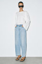 Zara Светло-голубые джинсы Z1975 С ЗАВЫШЕННОЙ ТАЛИЕЙ И ШИТЬЕМ