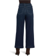 Teresa Wide Leg Ankle Front Patch Pocket Jeans in Blacken Blue