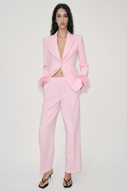Zara Брюки ПРЯМОГО КРОЯ С ЗАНИЖЕННОЙ ТАЛИЕЙ 512314391-620-1