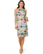 Embroidered Column Midi Dress