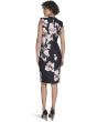 Cap Sleeve Floral Scuba Sheath