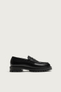 Zara КОЖАНЫЕ МОКАСИНЫ трек ДЕКОРАТИВНАЯ планка черный