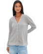 Long Sleeve Button Front Waffle Cardigan