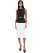 Sleevless Color-Block Belted Midi